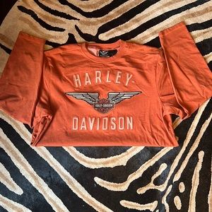 Vintage Harley Davidson Long Sleeve T Shirt Top